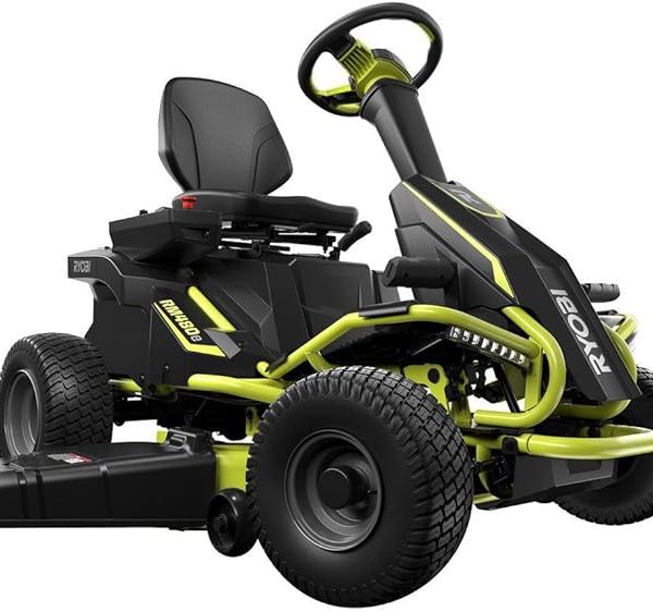 RYOBI 38-Inch 100 Ah Battery Electric Rear Engine Riding Lawn Mower - Image 1