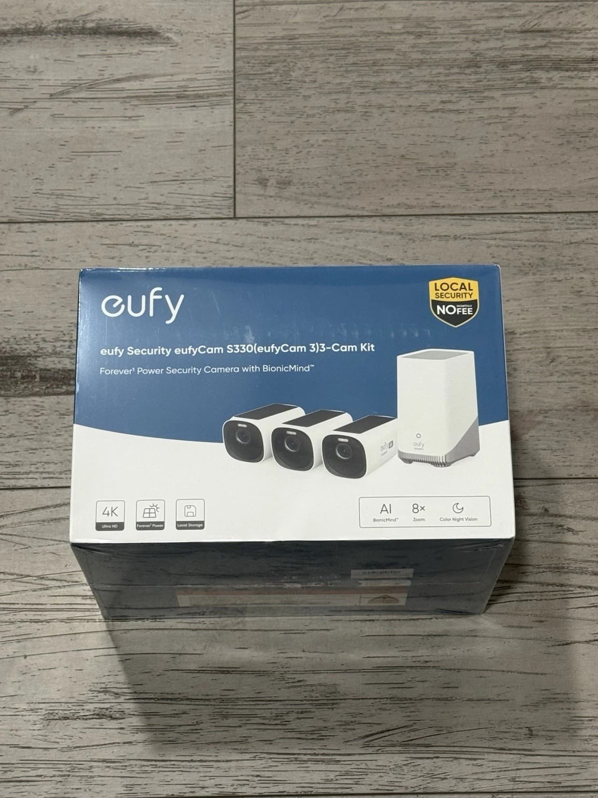 eufy S330 eufyCam 3 Wireless 4K Security Camera Integrated Solar Panel 3-Cam Kit - Image 1