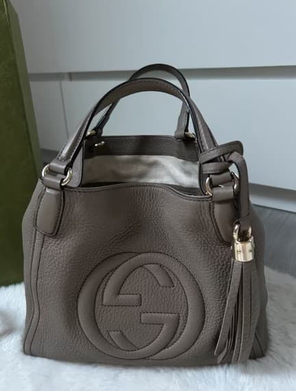 Gucci Soho Small Bag – Full Set, Like New, Taupe - Image 1