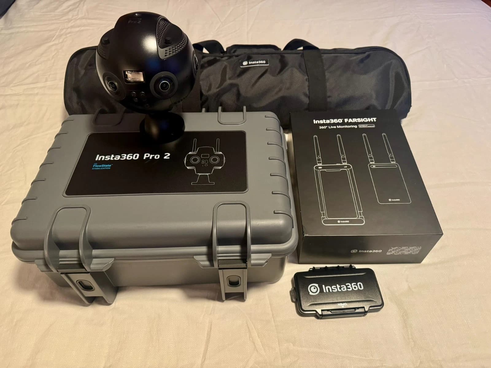 Insta360 Pro 2 Spherical VR 360 Camera – 8K – FarSight Control, Stand & Memory Cards Included - Image 1