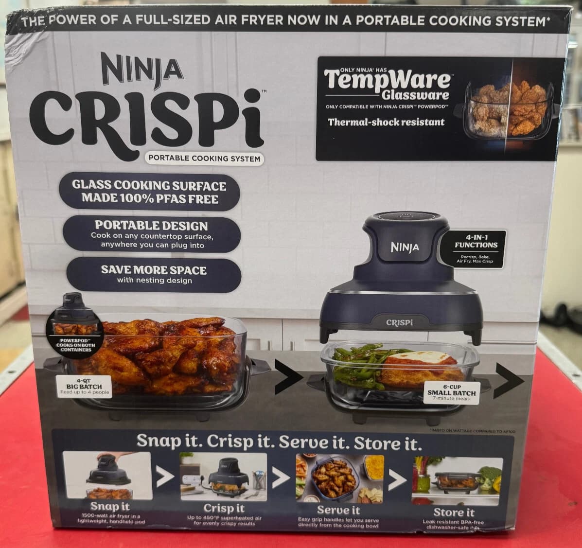 Ninja Crispi 4-in-1 Portable Glass Air Fryer Cooking System - Image 1