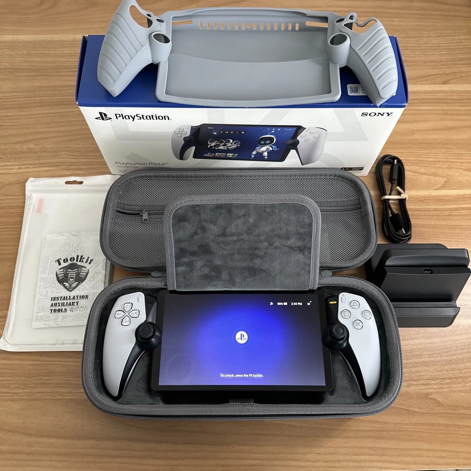 Sony PlayStation Portal Remote Player-(Carrying Case, Charging Stand, Protector) - Image 1