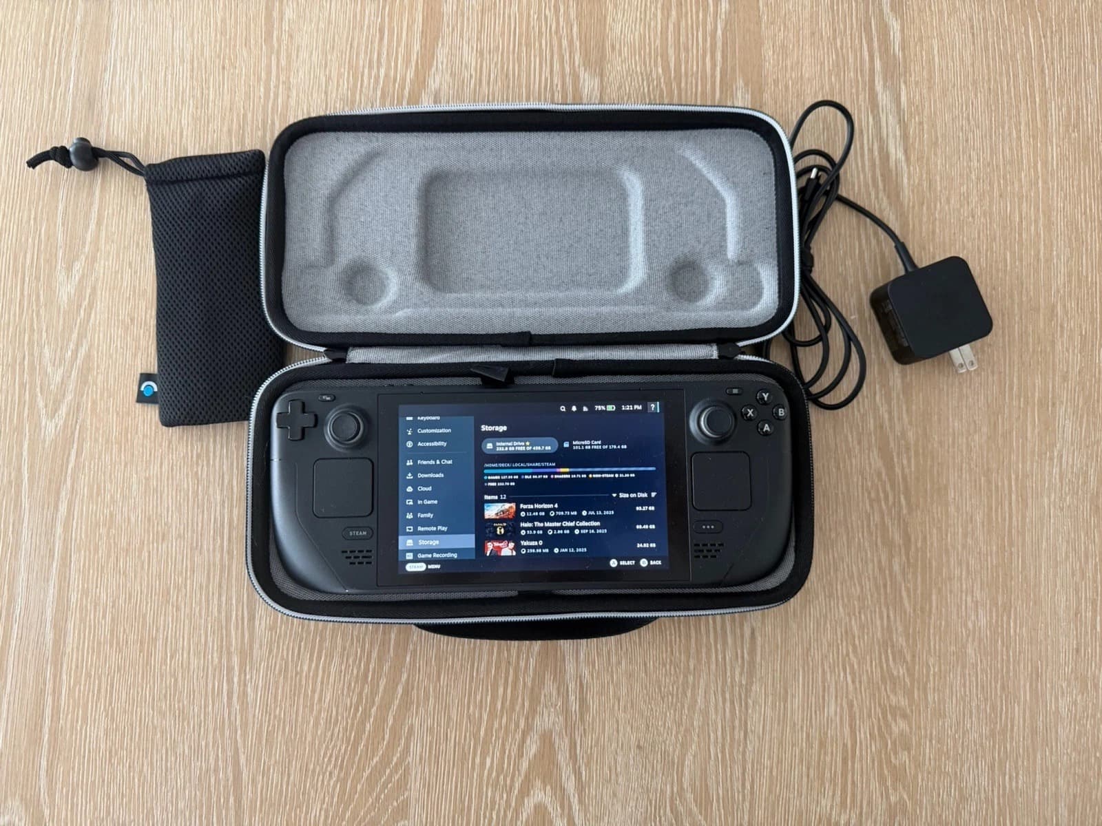 Valve Steam Deck 1T Handheld Console comes with Case and Charger - Image 1