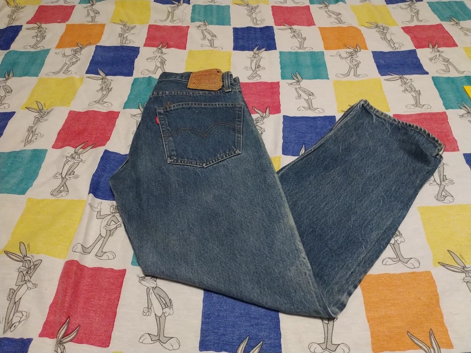 Vintage Levis Selvedge Redline Dark Blue 501 Jeans SF Button Fly USA 32x32 - Image 1